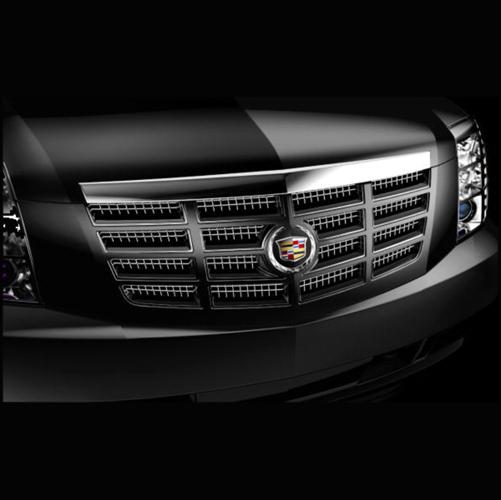 07-14 cadillac escalade esv/ext black grille insert w/ chrome mesh 19156281