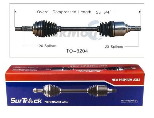 For toyota yaris 2006-2014 front driver left cv axle shaft surtrack to-8204