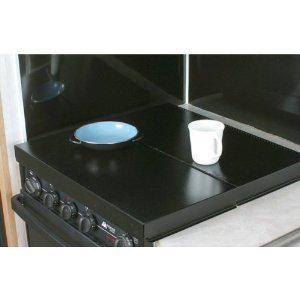 Camco rv black universal stove top cover protects burner kitchen travel trailer