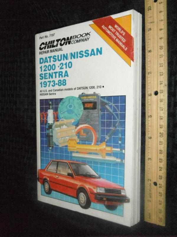 Chilton's datsun/nissan 1200-210 sentra 1973-88 repair manual #7197