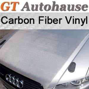 3d white silver glossy carbon fiber vinyl film 24" x 48" car interior exterior