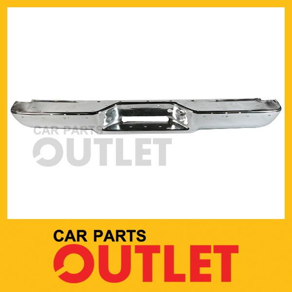 1988-2000 chevy c10 c1500 rear face bar gm1102290 chrome stepside strip pad hole