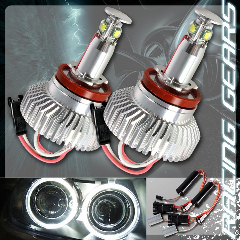 Bmw e92 e93 e82 e90 x5 x6 7000k white angel eyes halo ring led 32w h8 light bulb