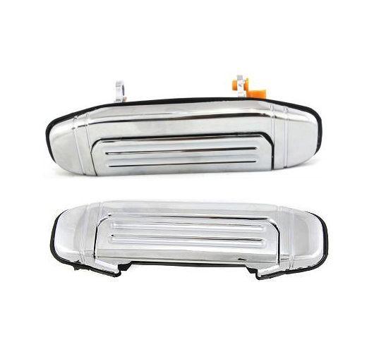 New outer exterior door handles all chrome pair set for 92-00 mitsubishi montero