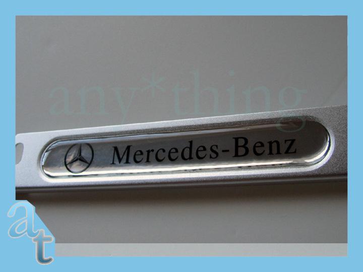 Silver mercedes benz license plate frame chrome aluminum 4 hole high quality usa