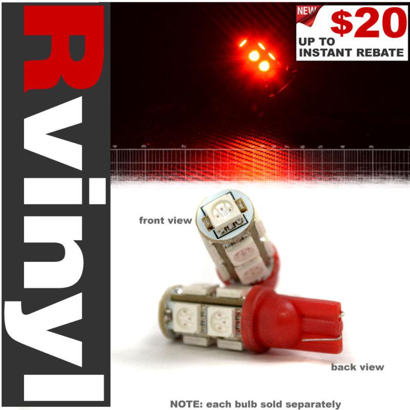 Profocos red (1x) t10 9 5050smd led license plate bulb lamp for jeep