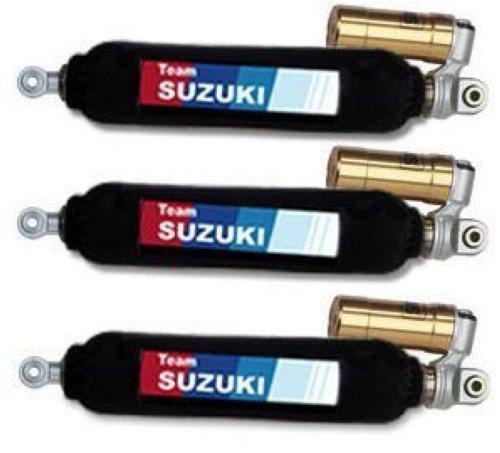 Black shock covers suzuki race ltz 250 z250 400 lt 230 ltz250 ltz400 (set of 3)