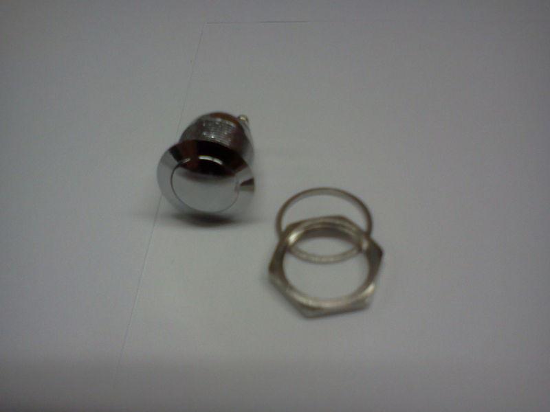 Chrome start / horn button/ momentary button/ n.o. auto car truck