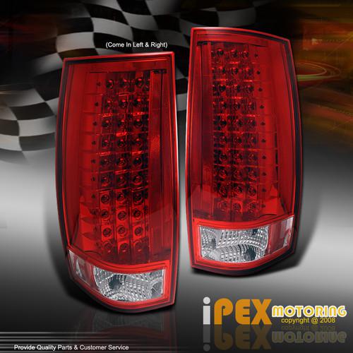 2pc combo pair of 2007-2013 gmc yukon xl chevy tahoe led red tail light lamps