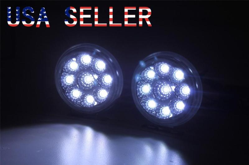 18 round led car boat truck strobe emergency flashing  lights 3mode white