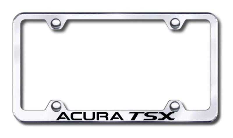 Acura tsx wide body engraved chrome license plate frame -metal lfw.ats.ec made