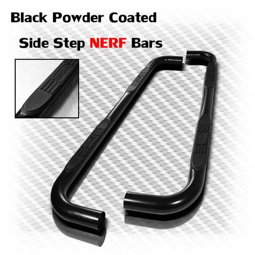 04-08 ford f150 super cab black coated 3" side step nerf bars rail running board