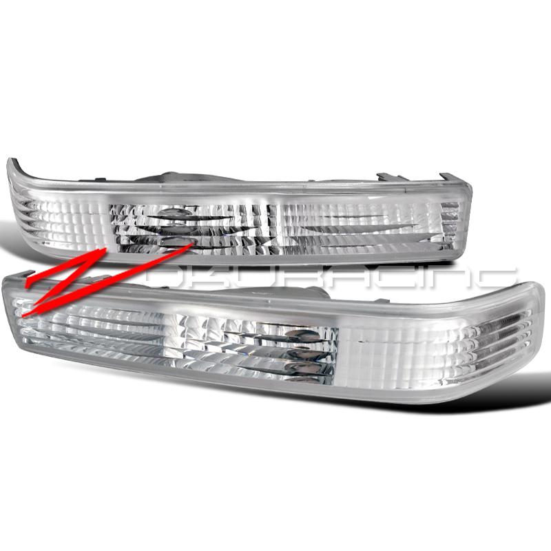 98-04 chevy s10 s-10 clear signal bumper lights pair