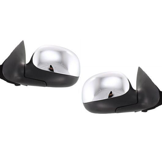 New pair set power side view mirror glass housing 98-04 ford pickup truck