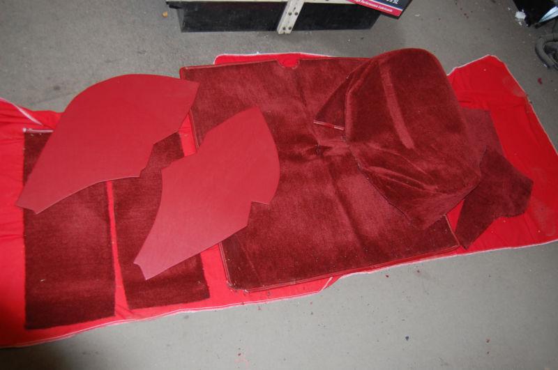 Red trunk carpet kit for mg midget