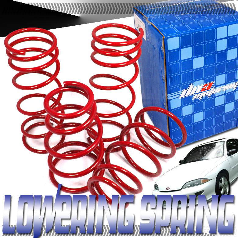 Cavalier/sunfire 95-05 2" drop suspension red lowering spring/springs kit racing