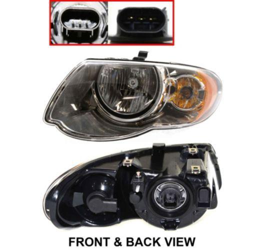 05-07 chrysler town & country headlight headlamp left lh driver side