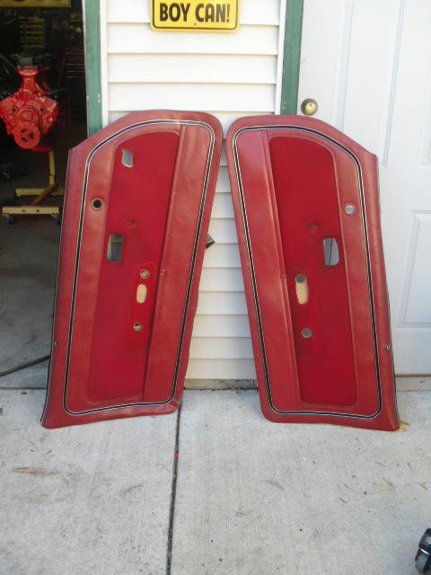 70-81 camaro z28 firebird trans am red deluxe door panels door panel set 