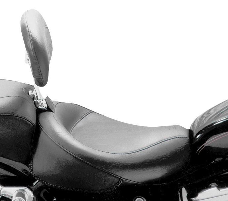 Mustang wide touring vintage solo seat with driver backrest  79126