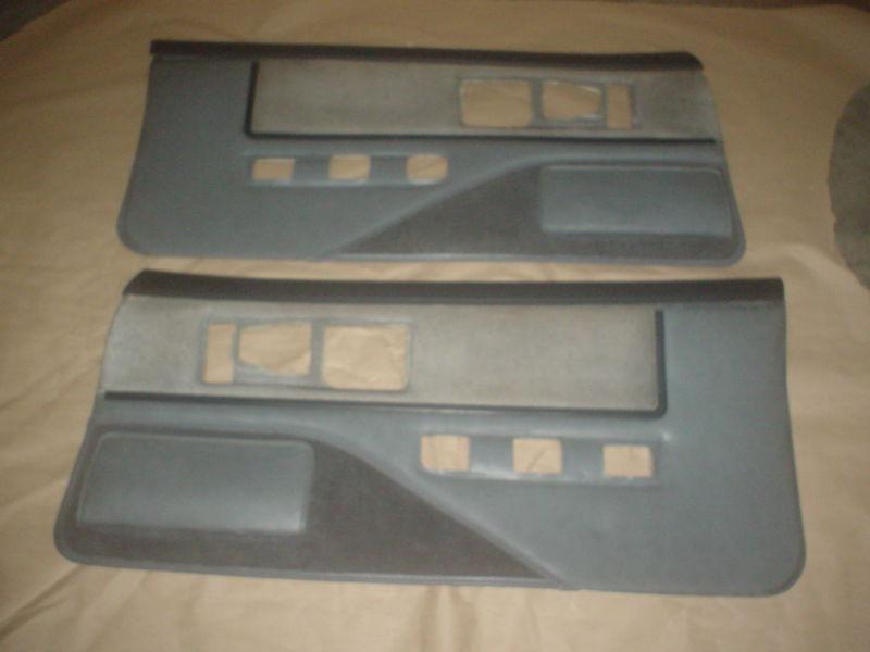 85-89 firebird trans am door panel panels gray cloth w/pockets pair 930-2