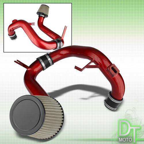 Stainless washable filter+cold air intake 2012-13 civic 1.8l 4cyl red aluminum