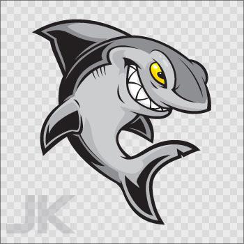 Sell Sticker Decals Shark Sharks Funny Smile Cartoon Jaws Ocean Pacific ...