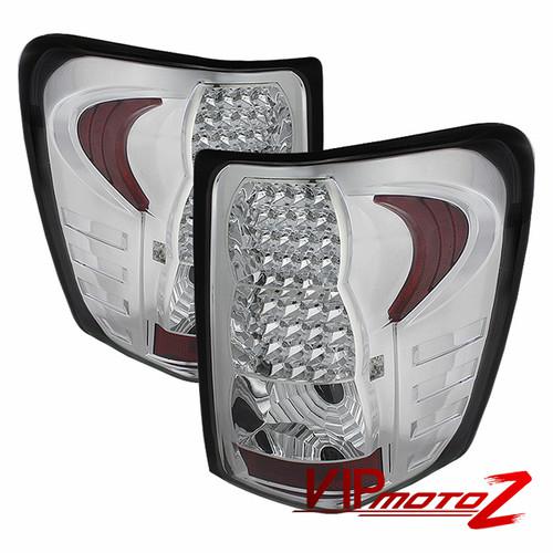 99-04 jeep grand cherokee chrome led clear tail light signal lamp left+right set