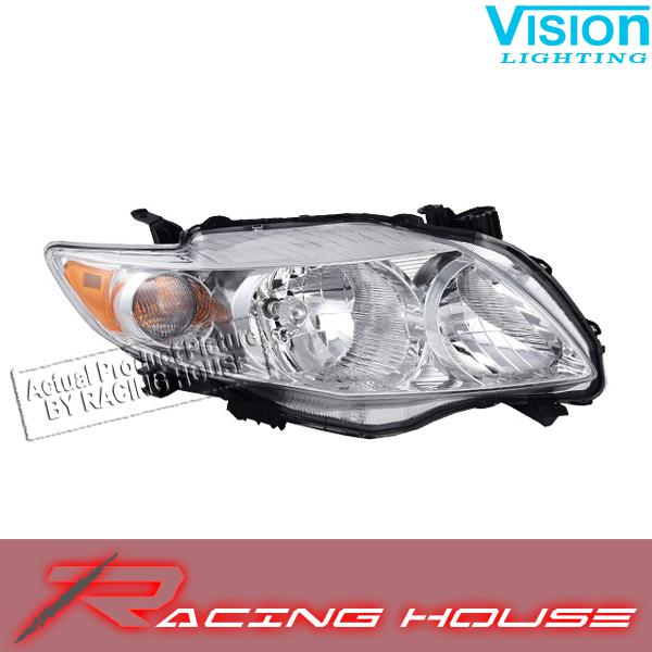 Right passenger side headlight kit unit replacement 2009-10 toyota corolla