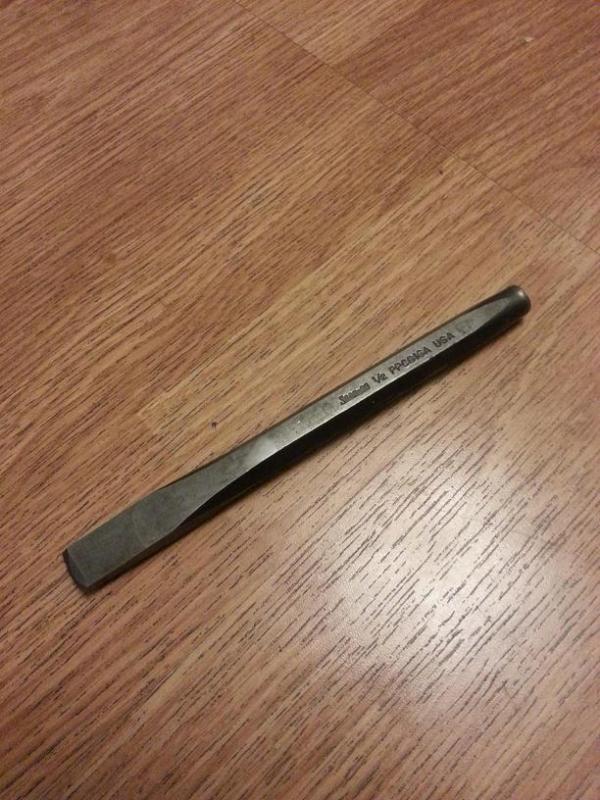 Snap-on 1/2" edge flat chisel point 6" ppc816a