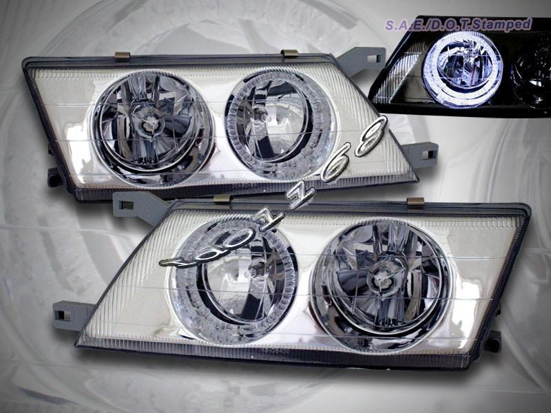 1995-1999 nissan sentra headlights clear one halo 96 97 98