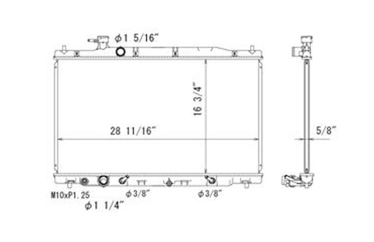 Replacement radiator 10-11 honda crv automatic transmission l4 2.4l 19010r11a51