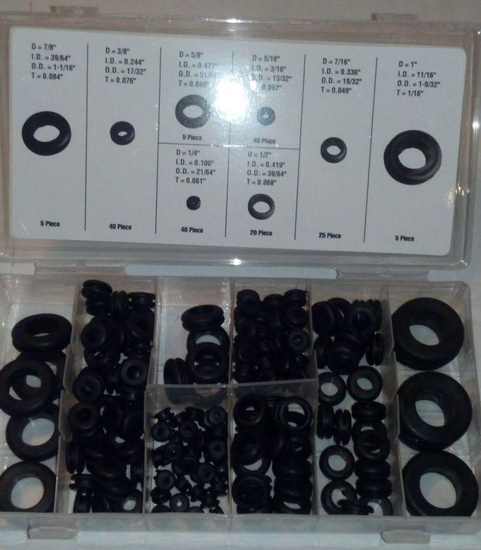 180 piece grommet assortment for sheet metal firewalls and truck beds black pvc