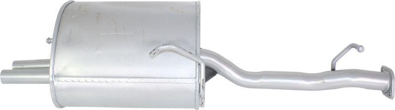 Muffler, aluminized steel, natural finish