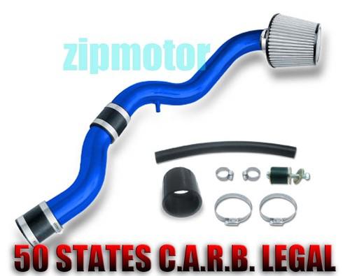 1988 1989 1990 1991 honda civic/crx dx lx ex si cold air intake+filter kit blue