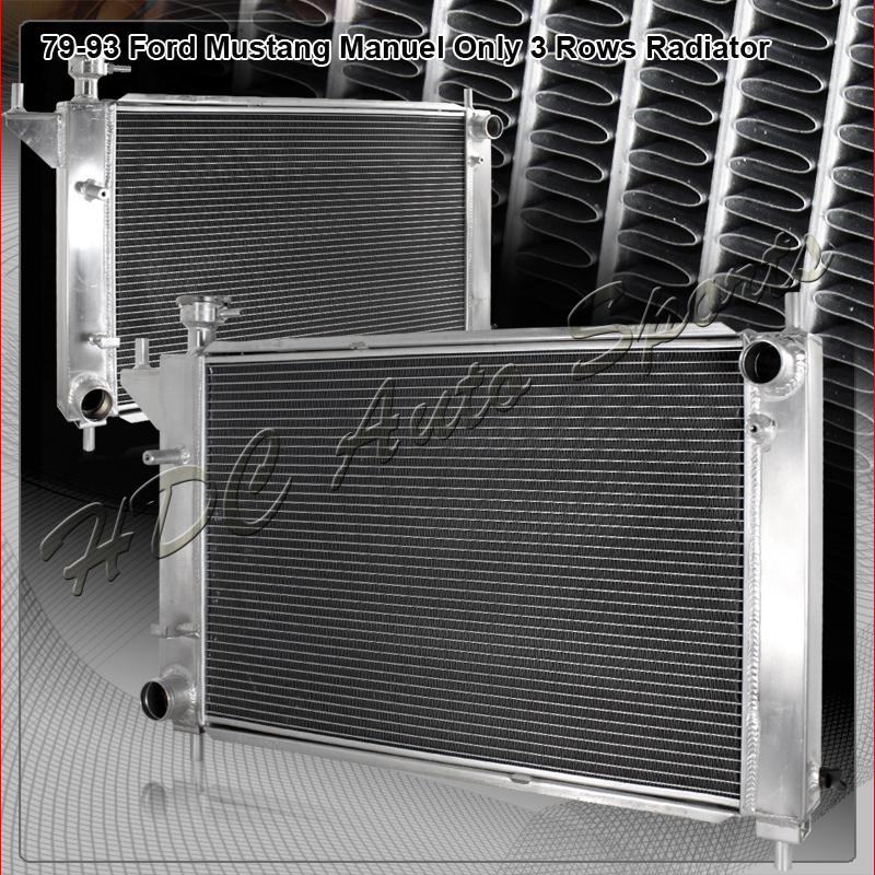 1994-1995 ford mustang manual trans tri core aluminum cooling racing radiator