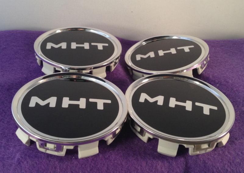 Mht black custom wheel center cap caps (set of 4) p/n 1000-84c