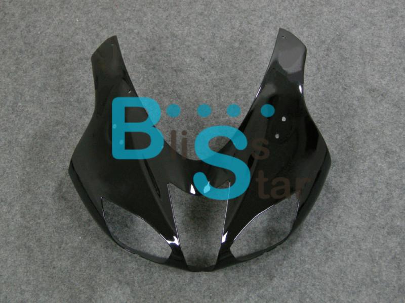 Black kawasaki zx6r 2007 2008 front cowling upper nose headlight fairings