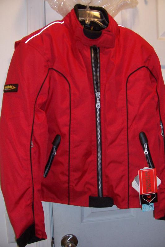 Lady's textile red waterproof  polyester motorcycle jacket