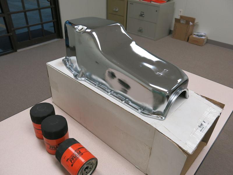 New summit g3500 chrome oil pan small block chevrolet gm chevy