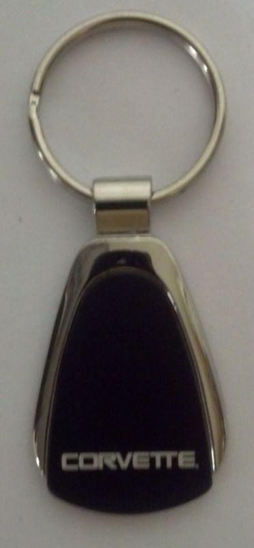 Corvette black teardrop  keychain