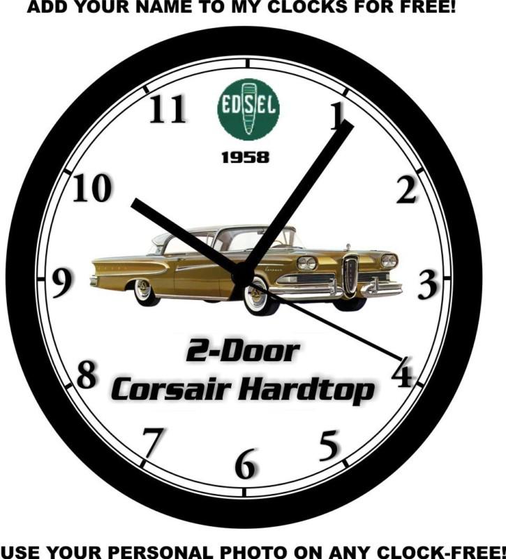 1958 edsel wall clock-choose 1 of 10 models