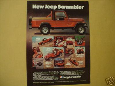 Jeep scrambler color ad from 5/81! - frame it for a gift or for the show!