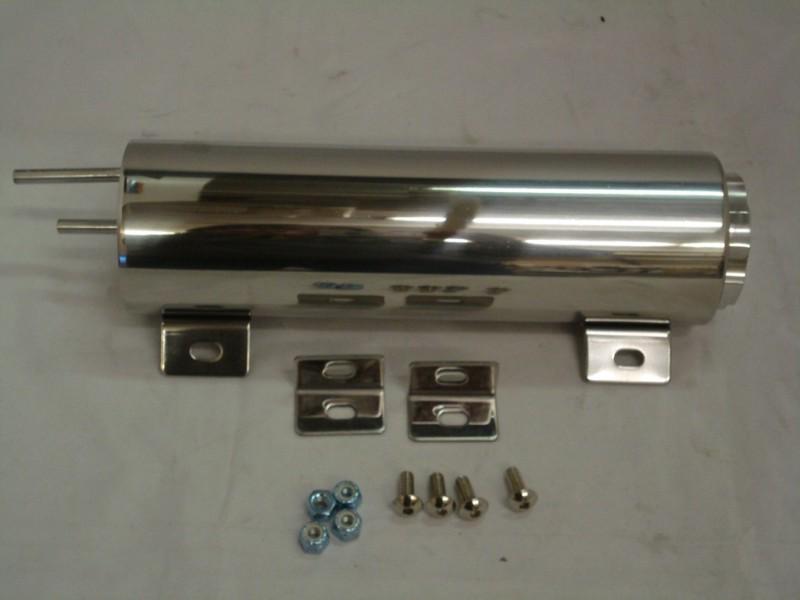 3x9" polished ss radiator overflow tank street rat rod