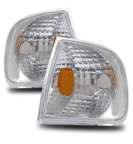 97-03 ford f150/97-02 expedition euro chrome crystal clear corner signal lights