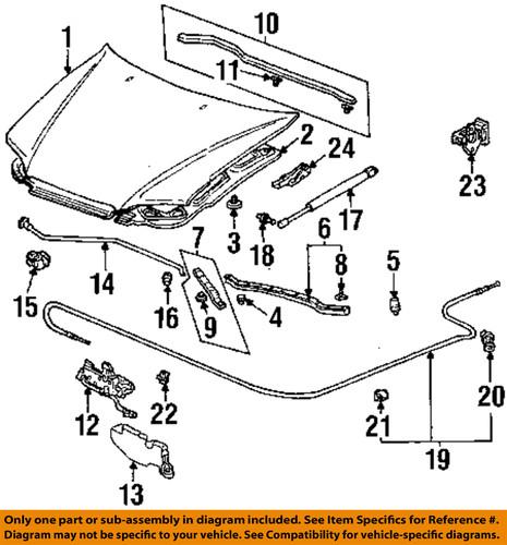 Honda oem 74125s84a00 hood-lock cover