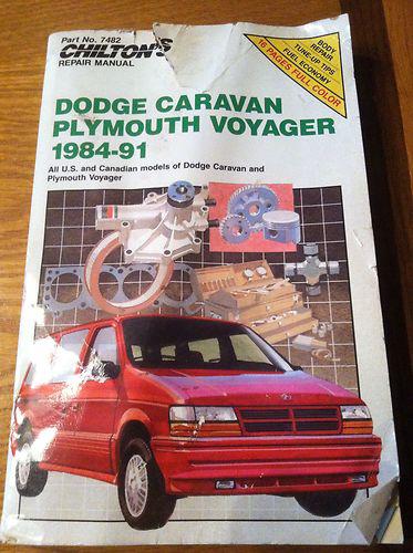 Dodge caravan and plymouth voyager 1984-91 chilton repair manual