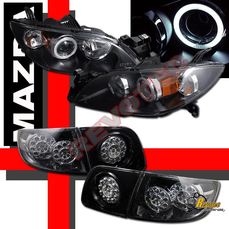 Sell 04 05 06 07 08 MAZDA 3 MAZDA3 CCFL HALO PROJECTOR HEADLIGHTS & LED ...