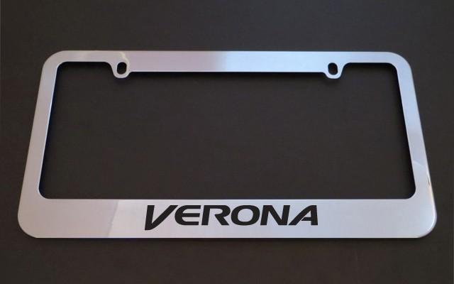 1 brand new suzuki verona chrome metal license plate frames + screw caps