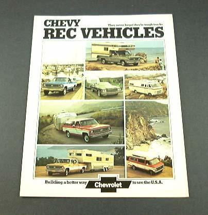 1974 74 chevrolet chevy brochure truck camper pickup rv