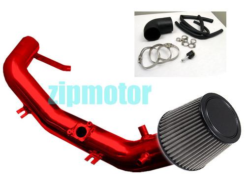 2006-2011 honda civic si 2.0l cold air intake + filter red 2007 2008 2009 2010